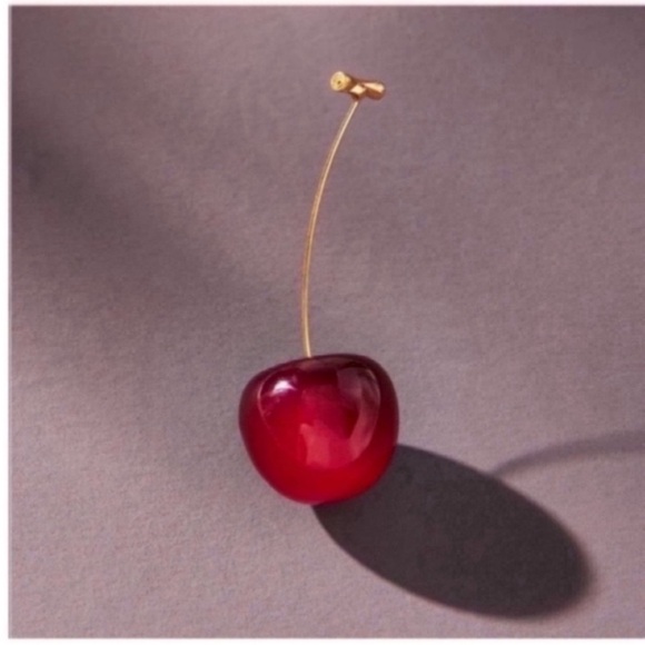 NWOT Anthropologie Cherry Drop Earrings - Picture 2 of 5